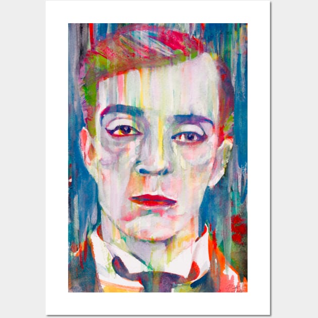 BUSTER KEATON watercolor portrait .2 Wall Art by lautir